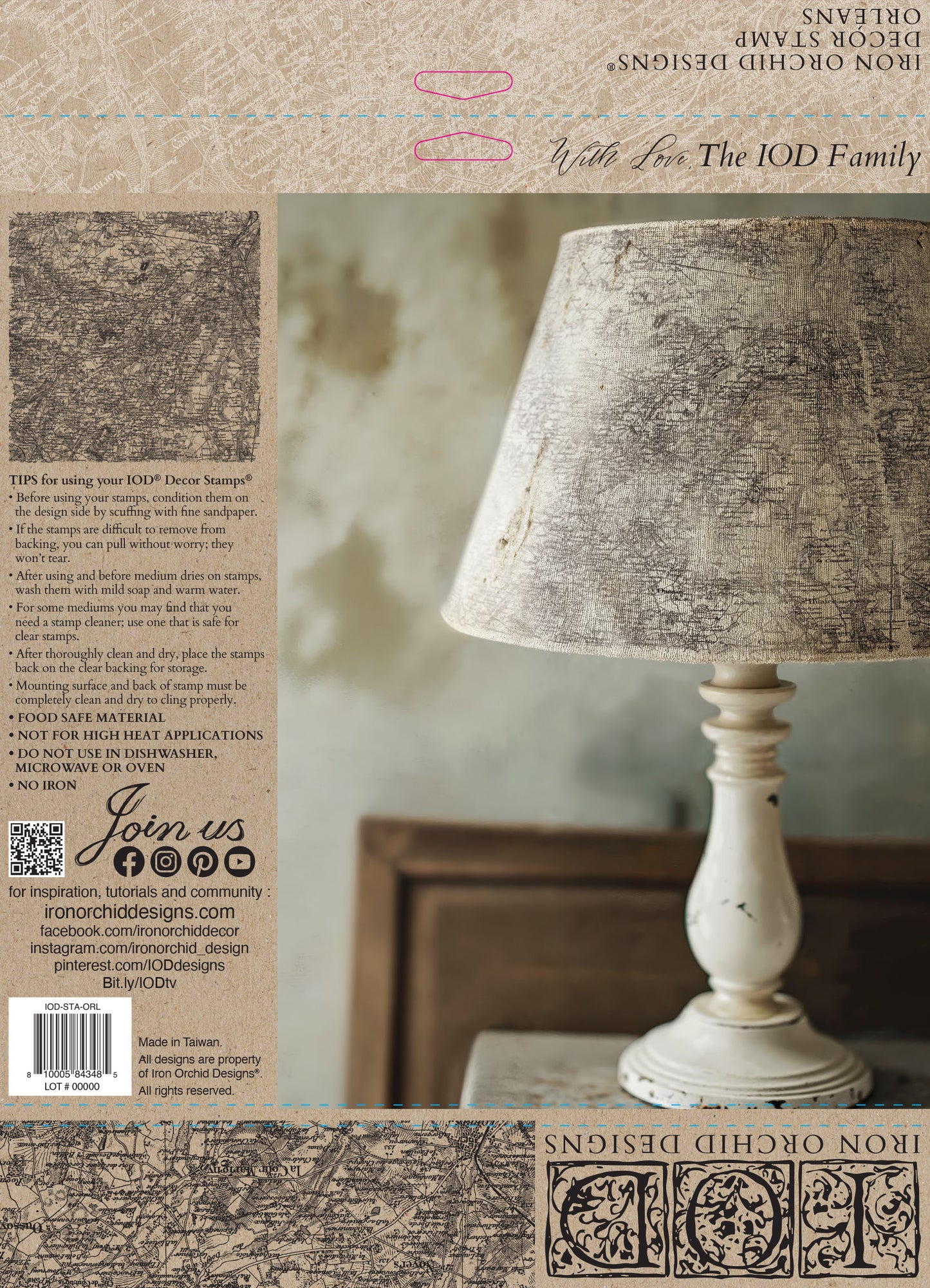 Orléans 12 X 12 IOD Stamp - by Iron Orchid Designs