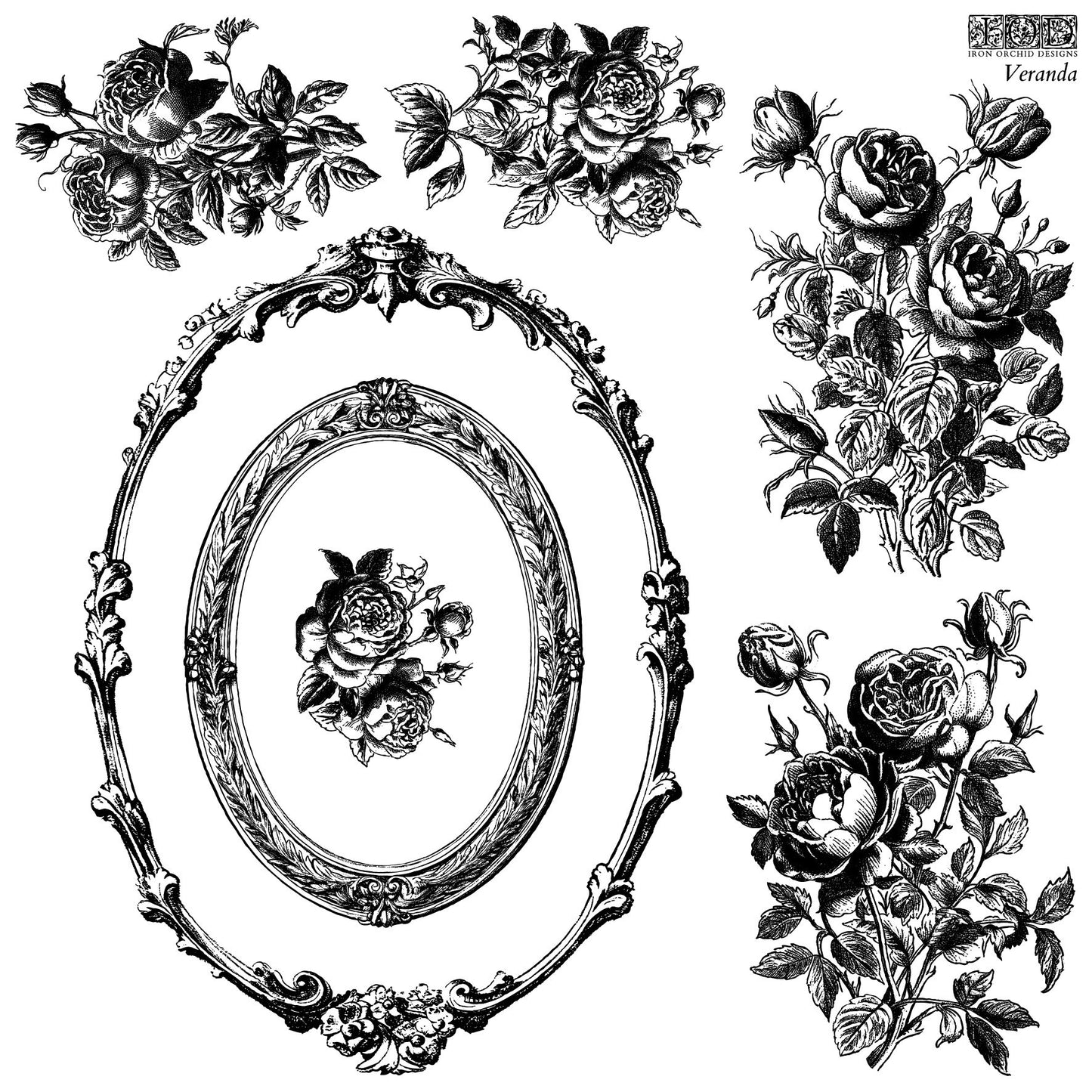 Veranda IOD stamp 2 sheets - by Iron Orchid Designs