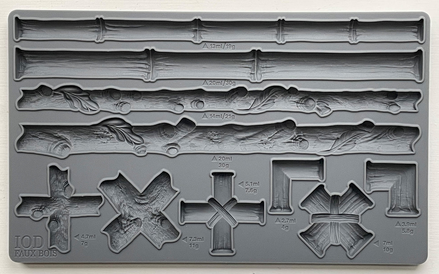 Faux Bois IOD décor mould 6 x 10 - by Iron Orchid Designs