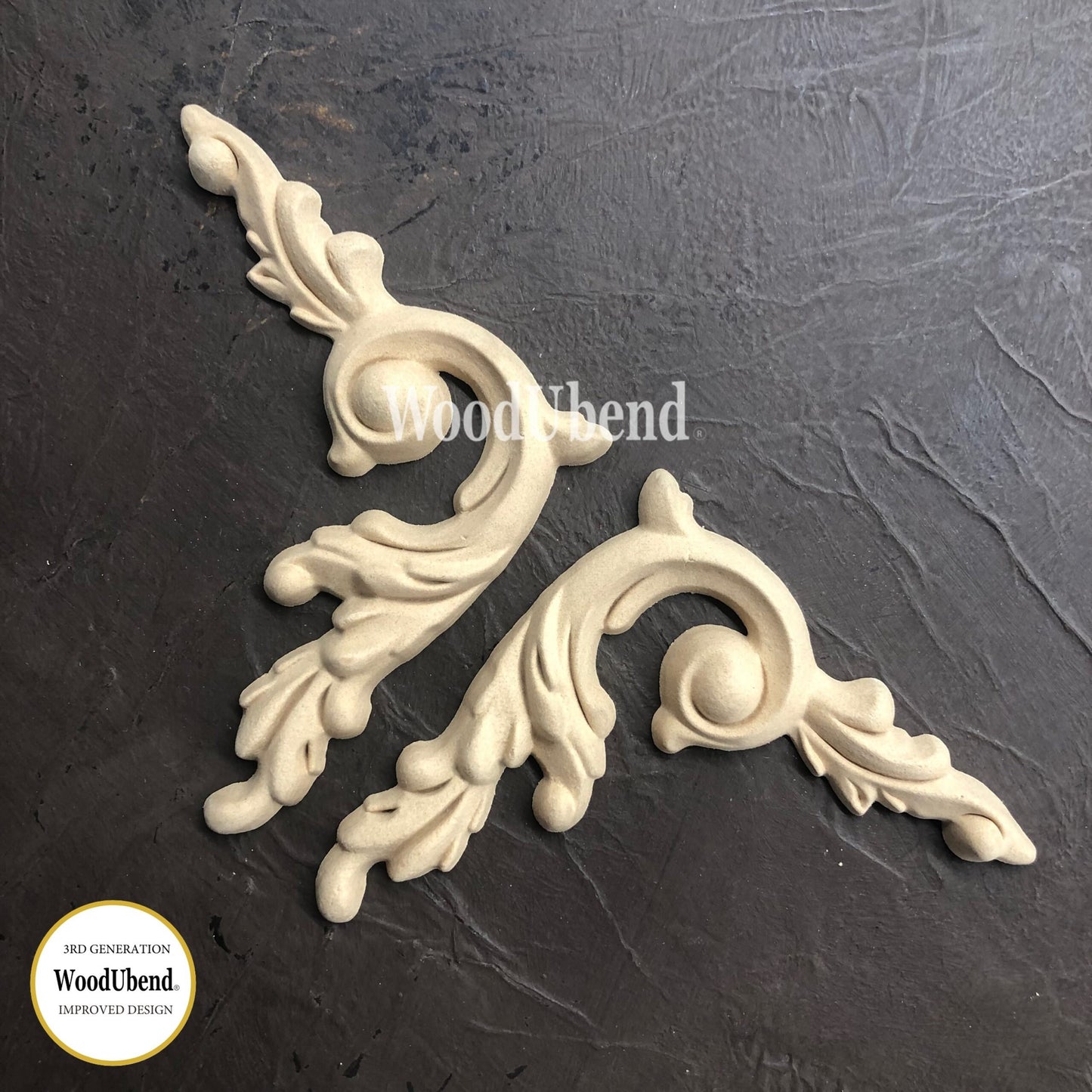 WoodUBend Set Of Baroque Corners WUB1318-9 (6.10×3.54in)