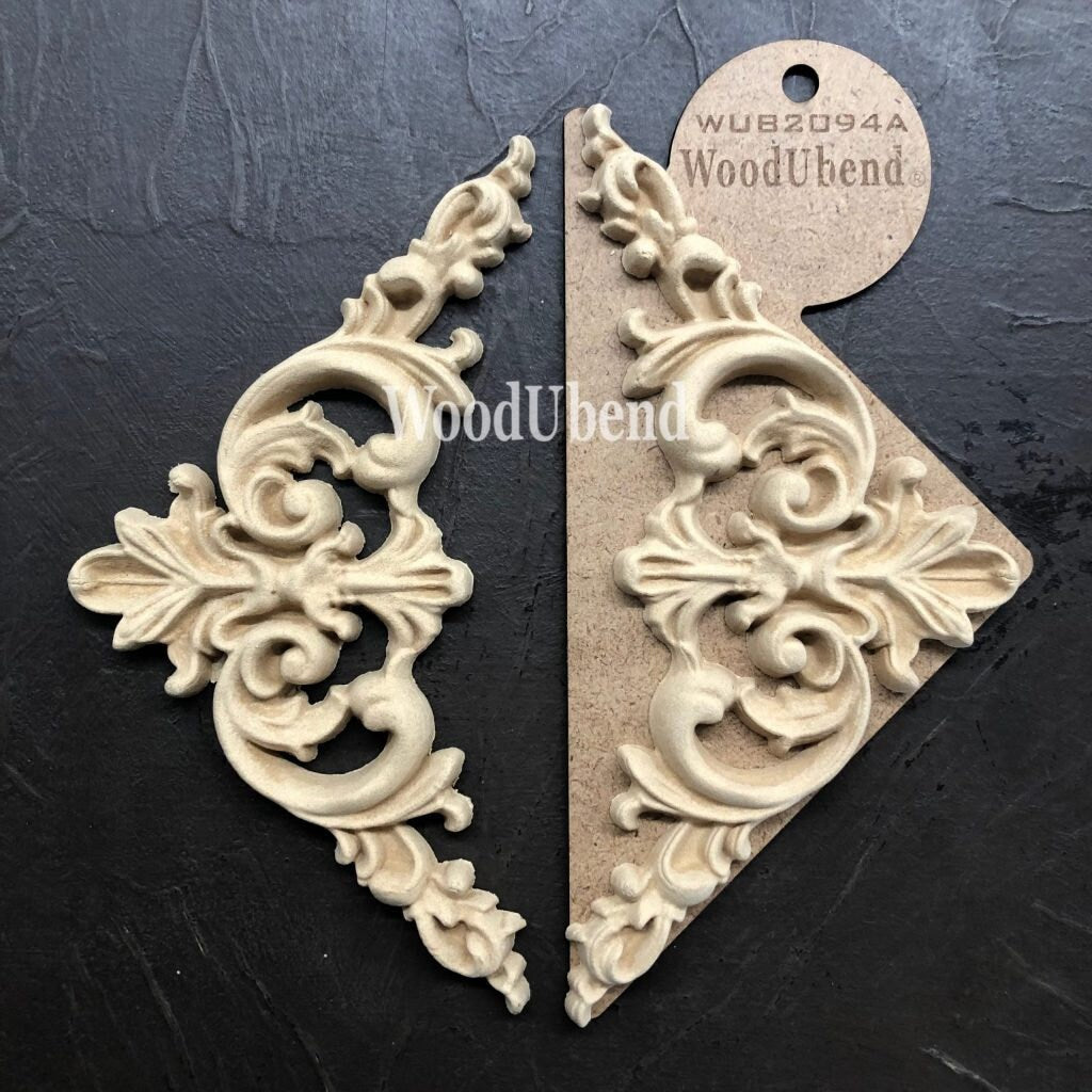WoodUBend Pack Of Two Pediments 2094A (4.33×8.26in)