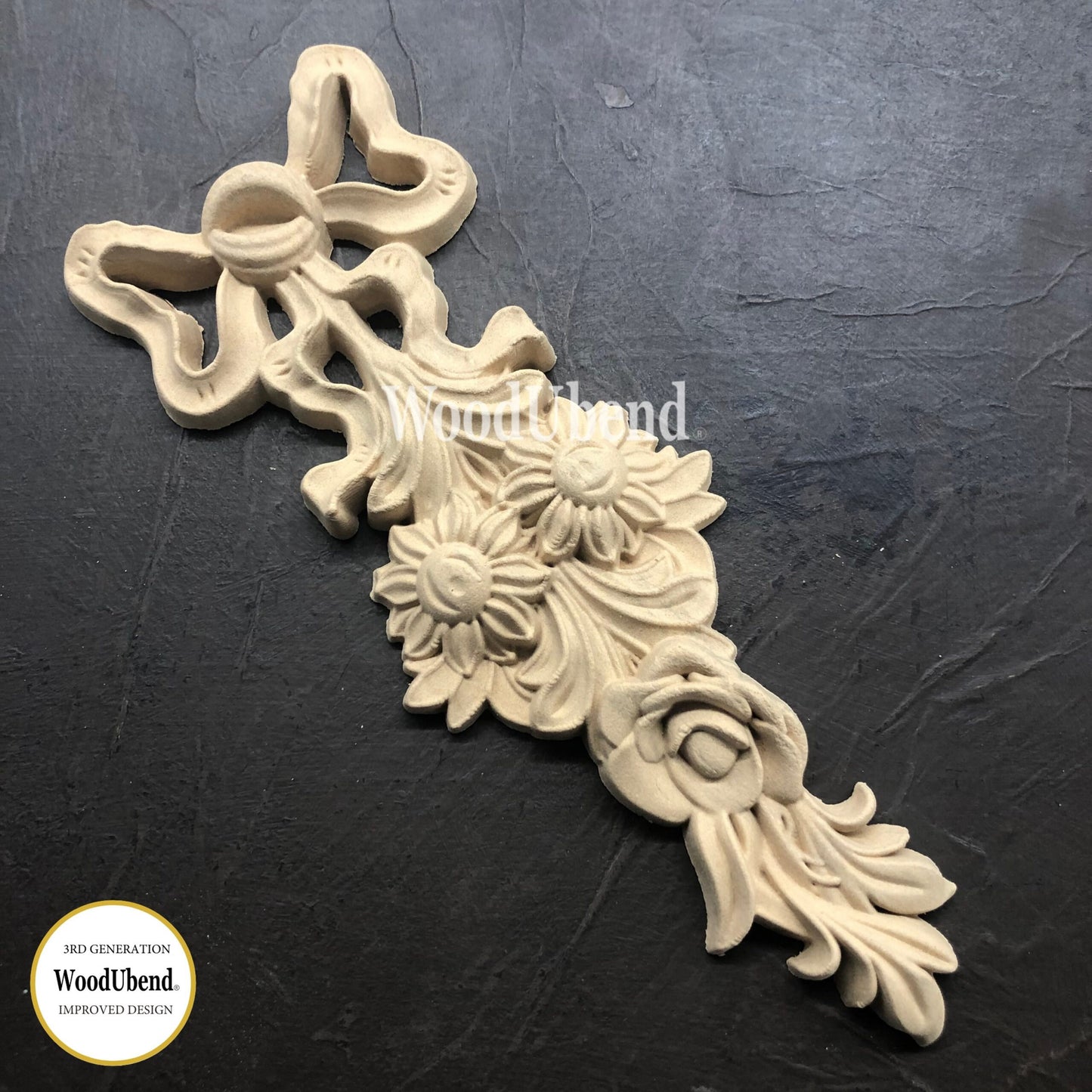WoodUBend Pack Of Two Flower Garlands WUB1726 (10.23×3.54in)