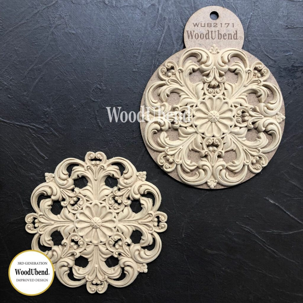 WoodUBend Pack Of Two Baroque Centrepieces WUB2171 (5.51×5.51in)