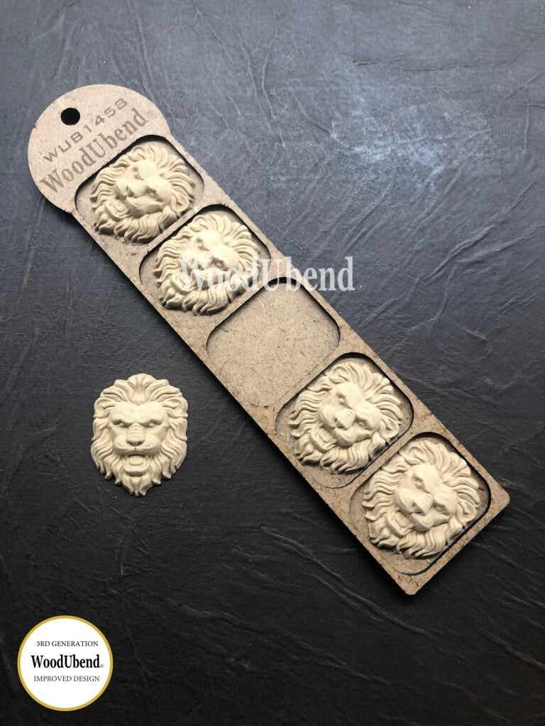 WoodUBend Pack Of Five Lions WUB1458 (1.85×1.37in)
