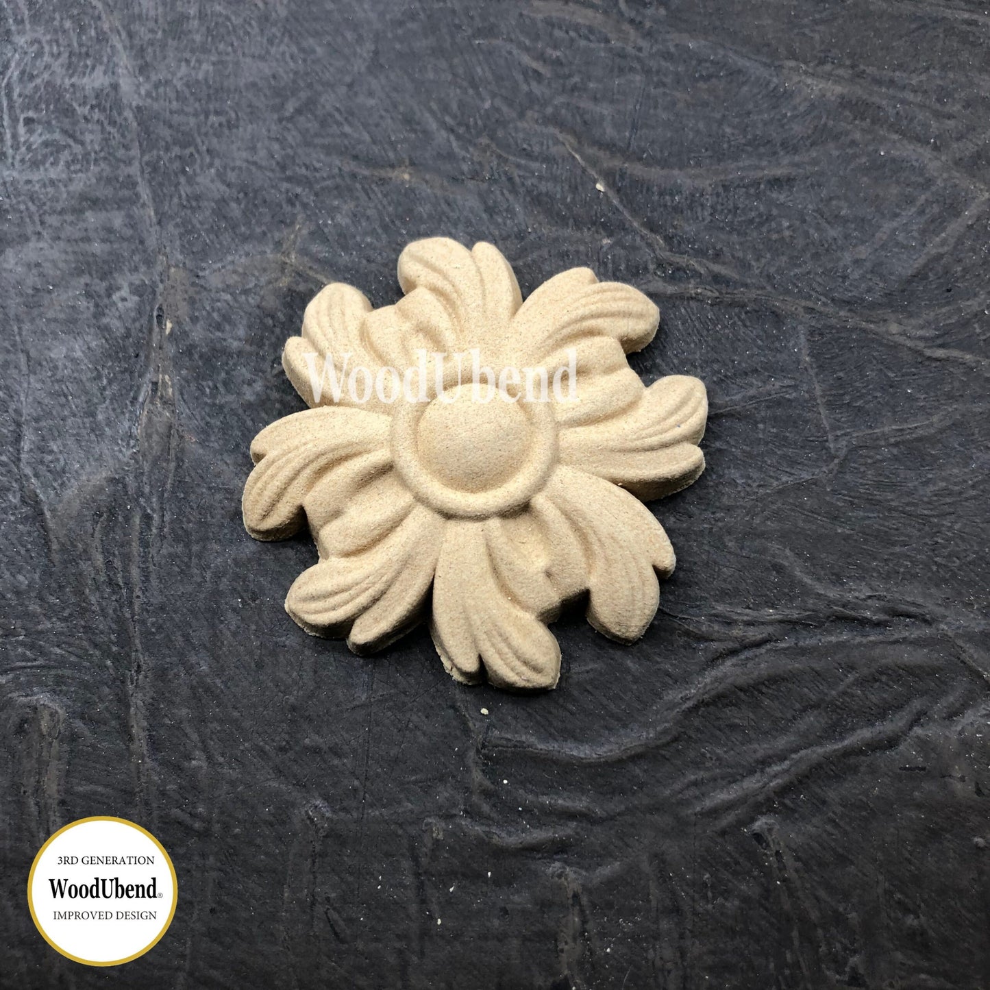 WoodUBend Pack Of Five Four Petal Flowers WUB2159 (1.96×1.96in)