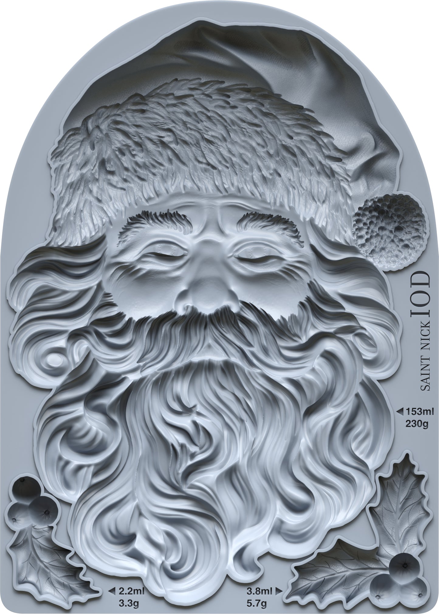 Saint Nick IOD décor mould 5 x 7 - by Iron Orchid Designs - 2025 Holiday Release