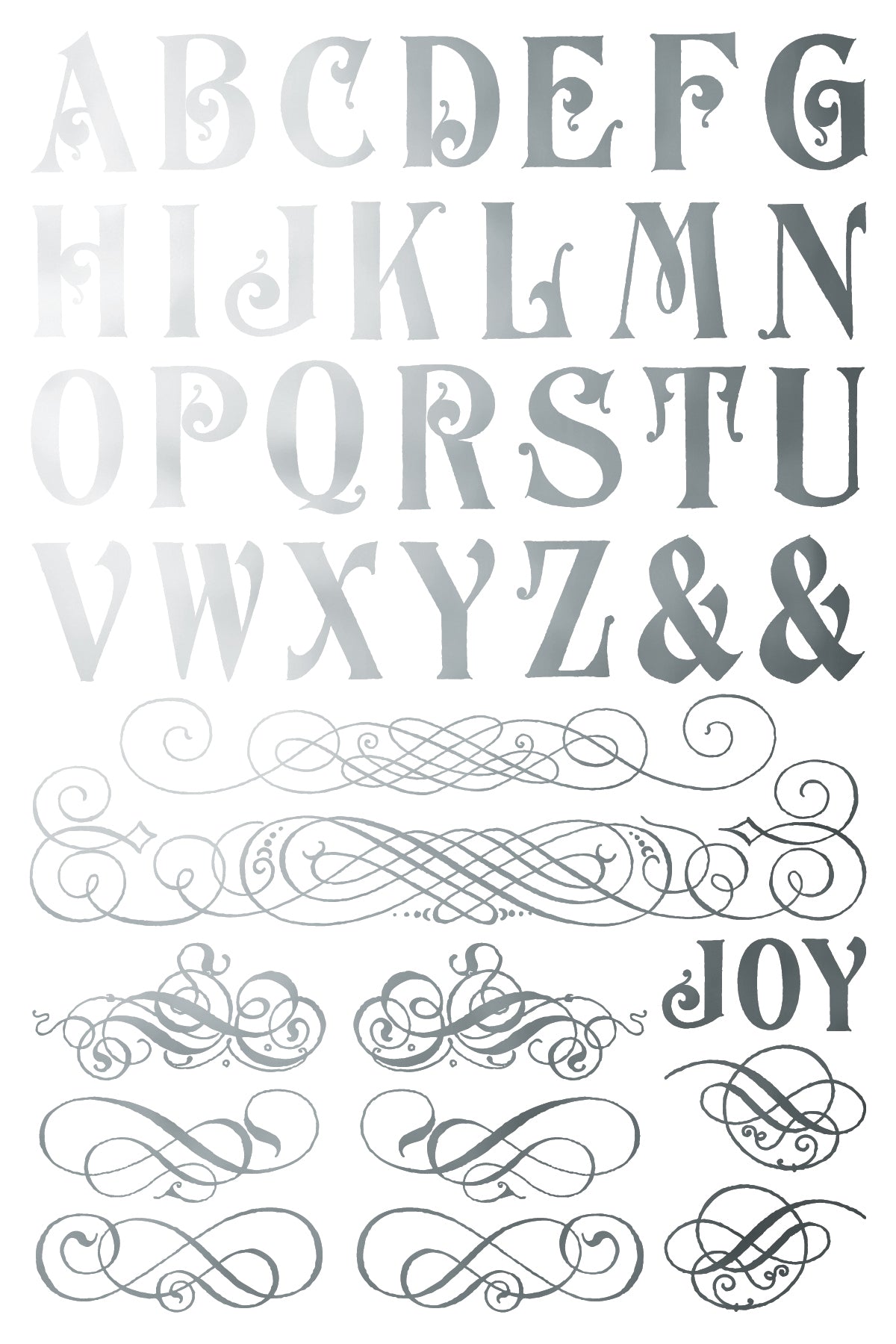 Figgy & Flourish IOD Foil Transfer Pad (8) 8 x 12 Sheets by Iron Orchid Designs Rub-On Furniture Transfer Decal 2025 Limited Holiday Release