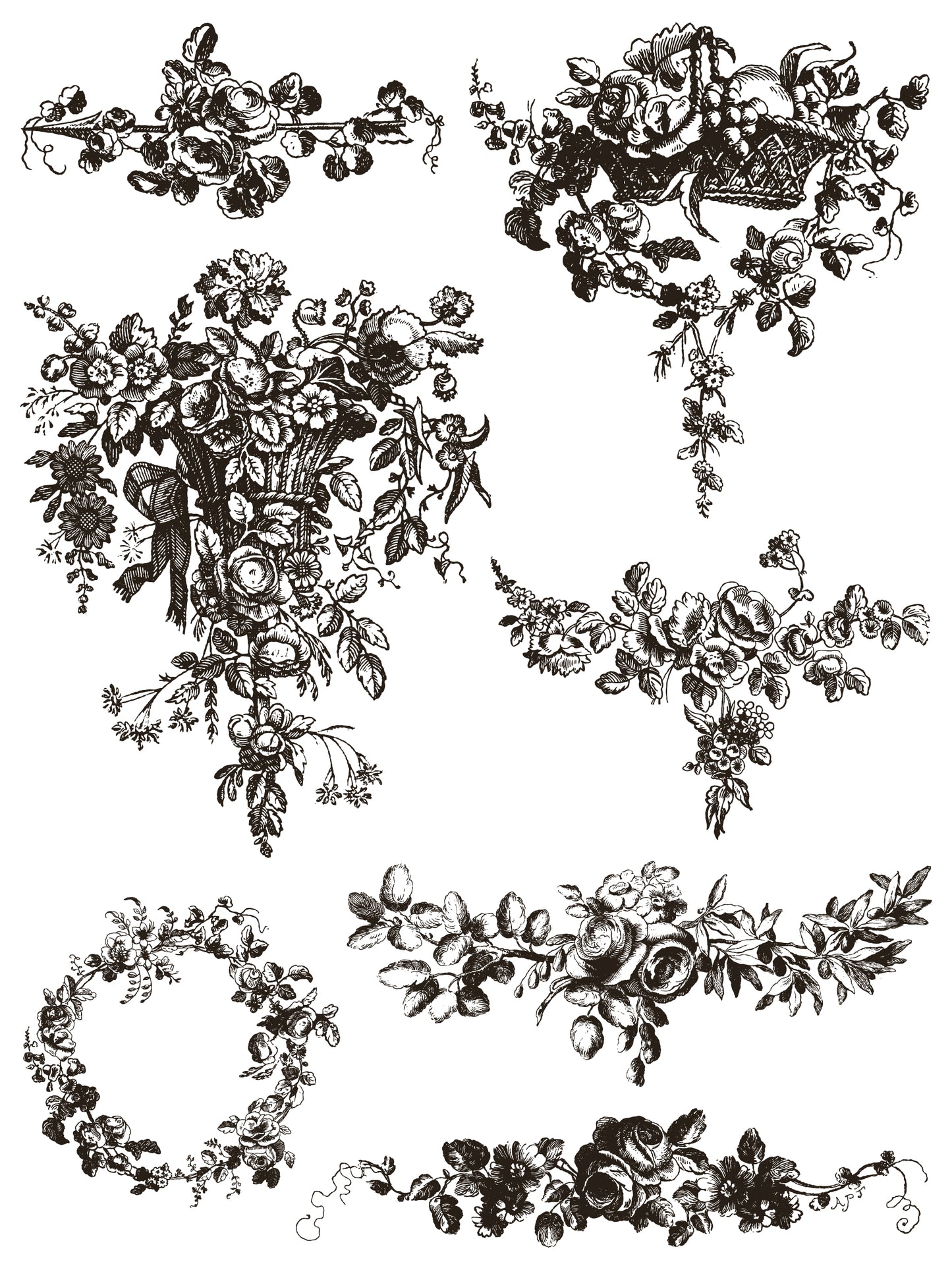 Delft Traditions Noir IOD Paint Inlay by Iron Orchid Design - Limited Release