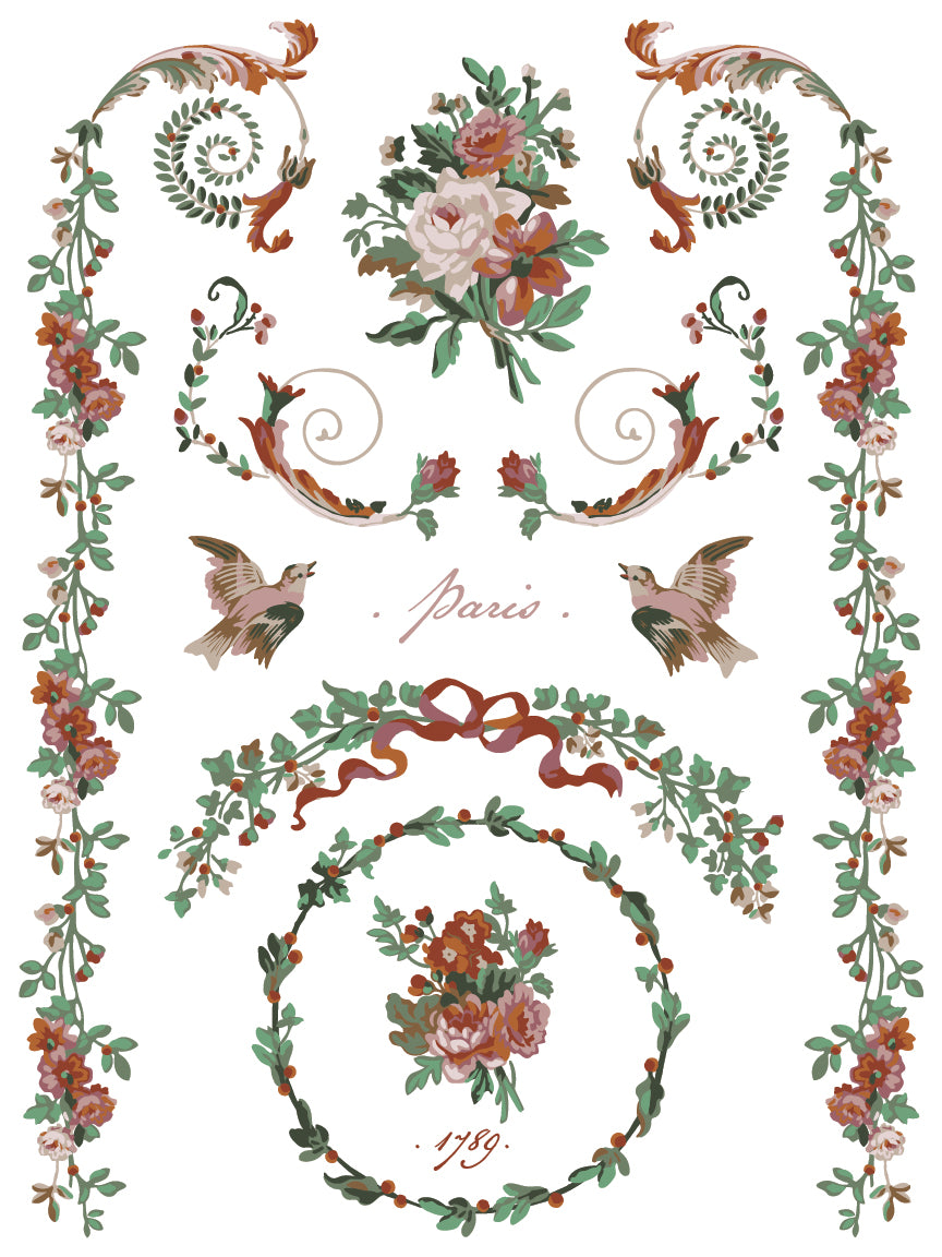 La Folie IOD Paint Inlay by Iron Orchid Design (8) 12 X 16 Sheets - 2025 Limited Holiday Release