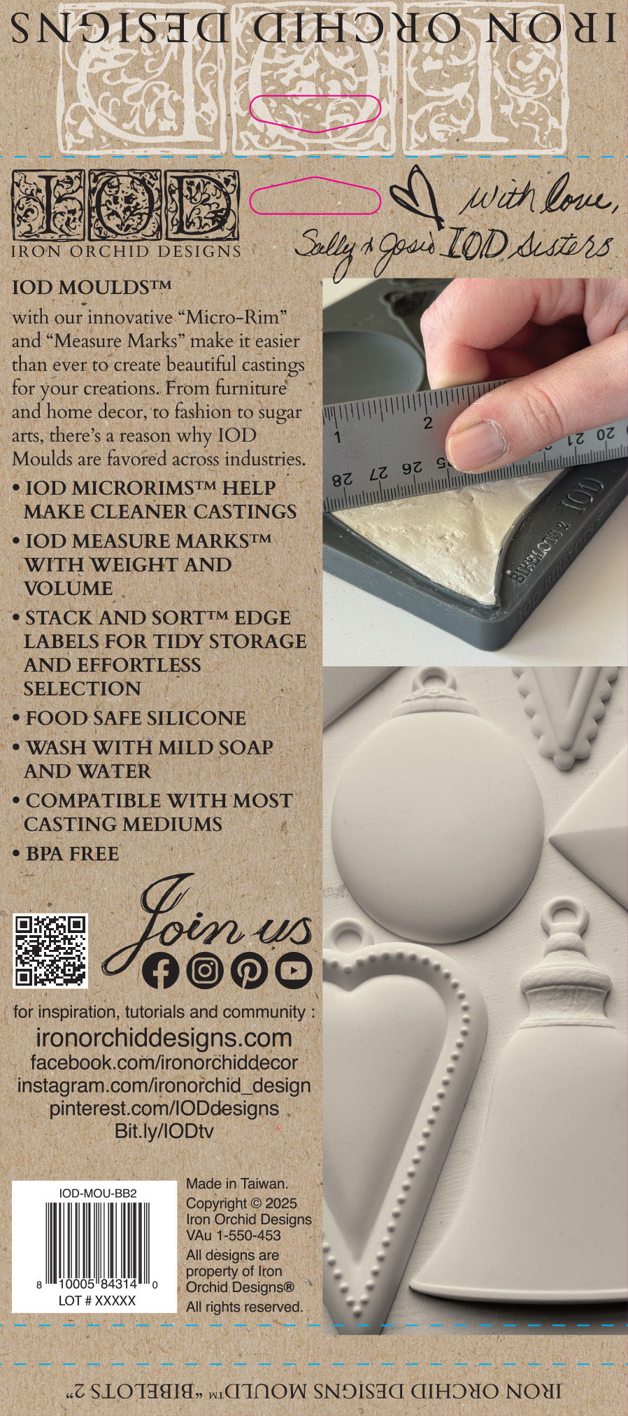 Bibelots 2 IOD décor mould 6 x 10 - by Iron Orchid Designs - 2025 Holiday Release