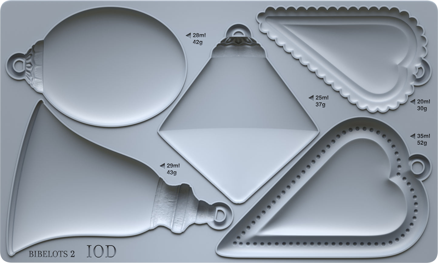 Bibelots 2 IOD décor mould 6 x 10 - by Iron Orchid Designs - 2025 Holiday Release