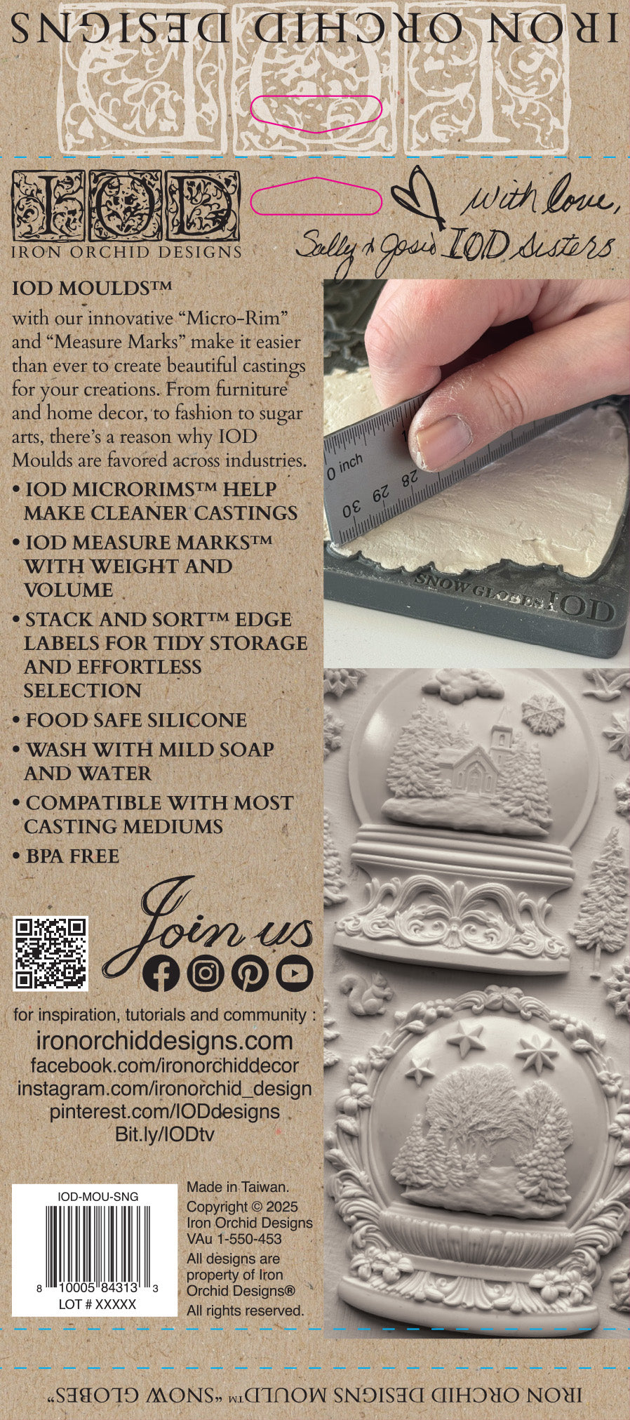 Snow Globes IOD décor mould 6 x 10 - by Iron Orchid Designs - 2025 Holiday Release