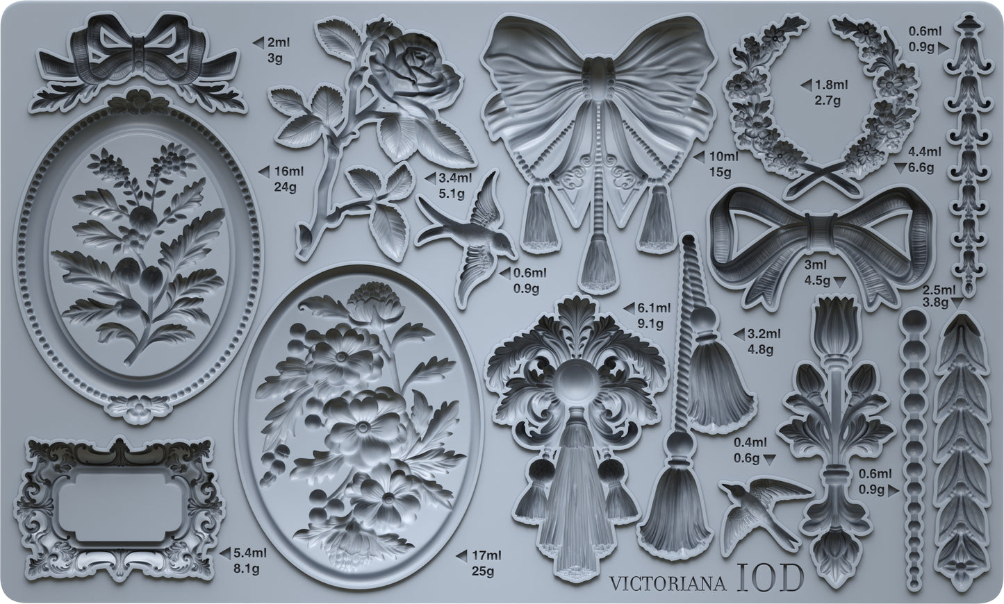 Victoriana IOD décor mould 6 x 10 - by Iron Orchid Designs - 2025 Holiday Release