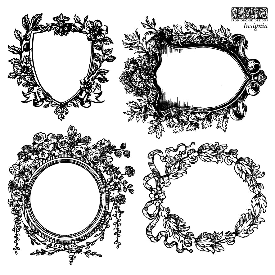 Insignia 6 x 6 IOD stamp 4 sheets - by Iron Orchid Designs - New Release