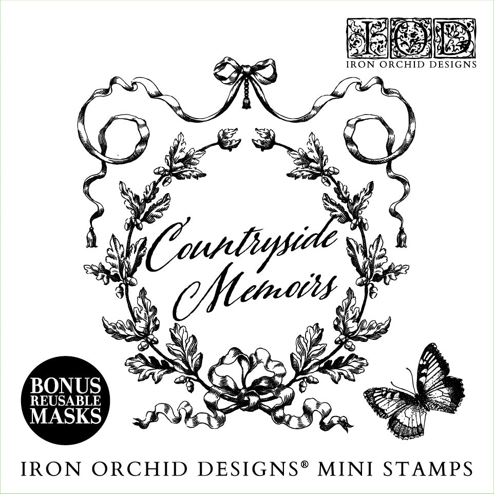 Countryside Memoirs 6 x 6 IOD stamp 4 sheets - by Iron Orchid Designs - New Release
