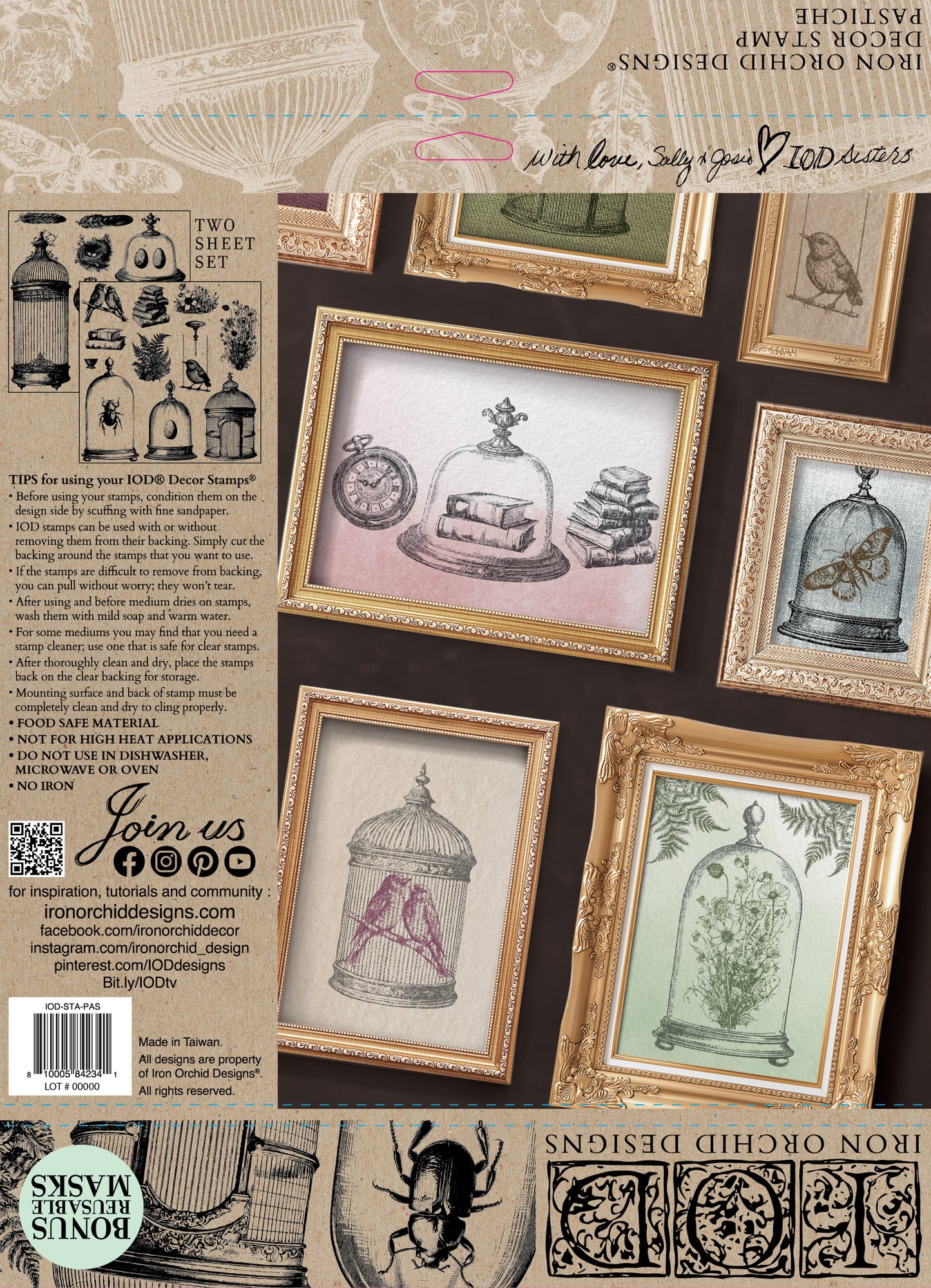 Pastiche 12  IOD stamp 2 sheets - by Iron Orchid Designs - New Release