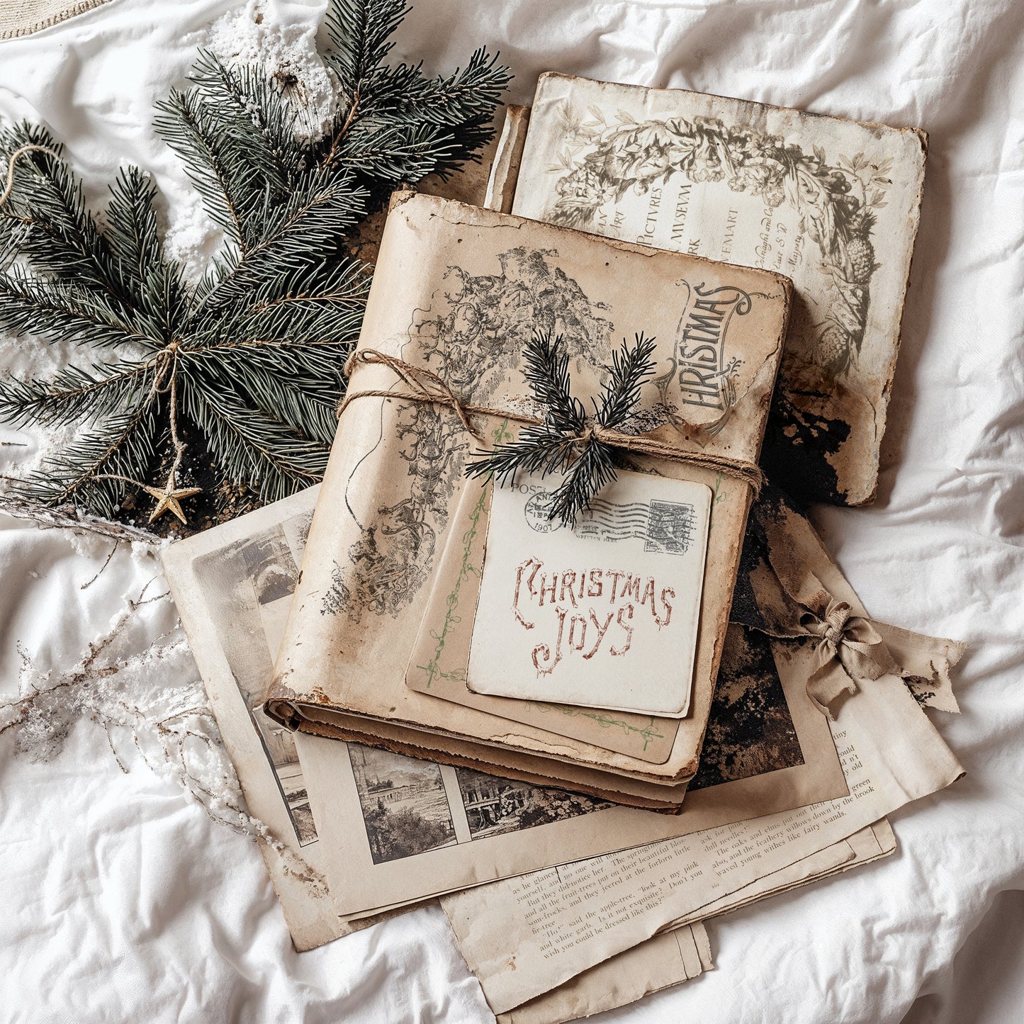 Christmas Post 12 x 12 IOD stamp - by Iron Orchid Designs - 2025 Limited Holiday Release