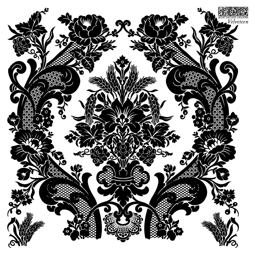 Velveteen 6 x 6 IOD stamp 4 sheets - by Iron Orchid Designs - New Release