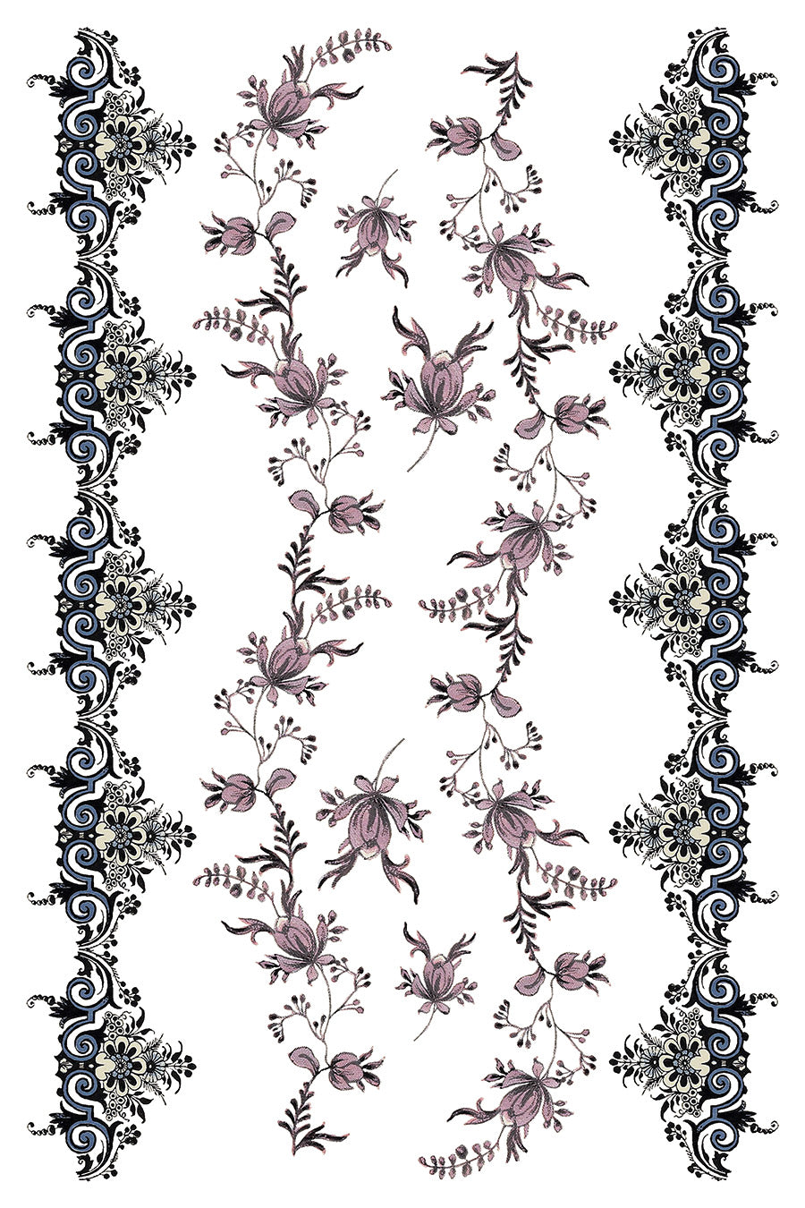 Fairy Tale Florals IOD Transfer Pad with (8) 8 x 12 Sheets by Iron Orchid Designs Rub-On Furniture Transfer Decal - New Release