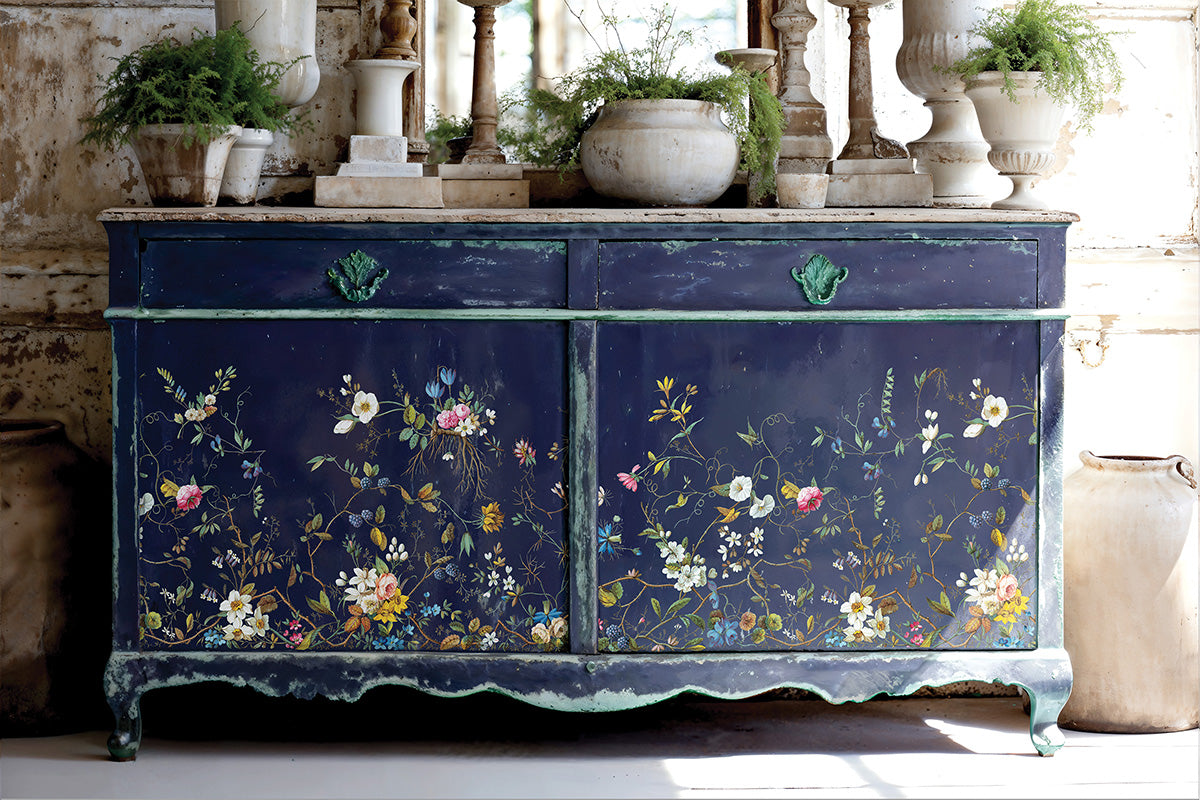 Lost Garden IOD Transfer Pad with (8) 12 X 16 Sheets by Iron Orchid Designs Rub-On Furniture Transfer Decal - new Release