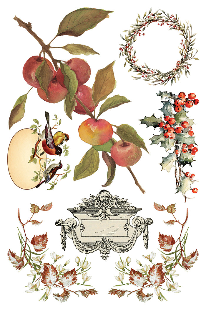 Santa’s Hollow IOD Transfer Pad with (8) 8 x 12 Sheets by Iron Orchid Designs Rub-On Furniture Transfer Decal - 2025 Limited Holiday Release