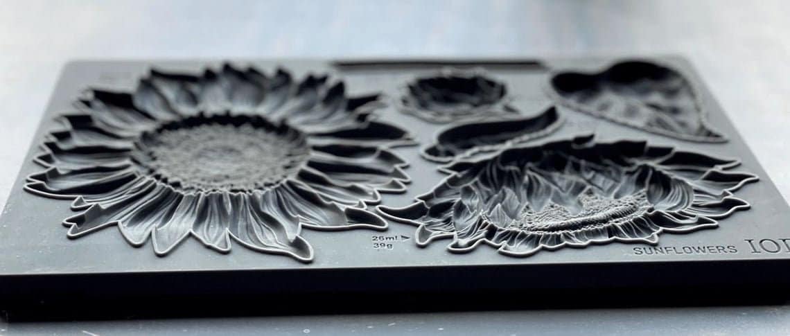 Sunflowers IOD decor mould 6 x 10 - by Iron Orchid Designs