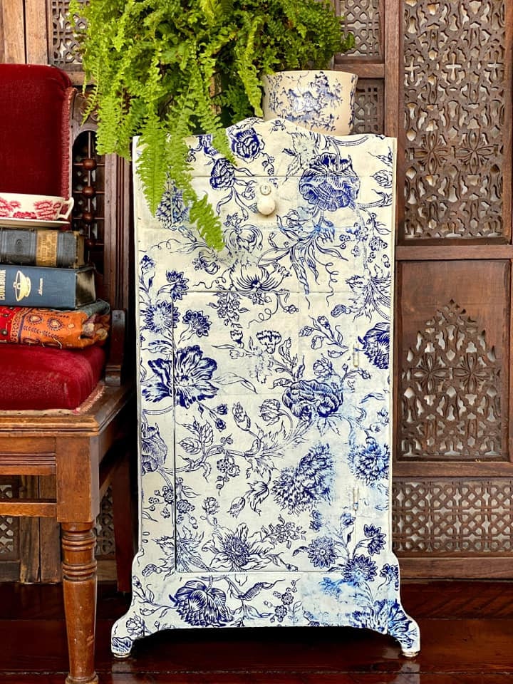 Indigo Floral IOD Paint Inlay by Iron Orchid Design (8) 12 X 16 Sheets - Limited Release