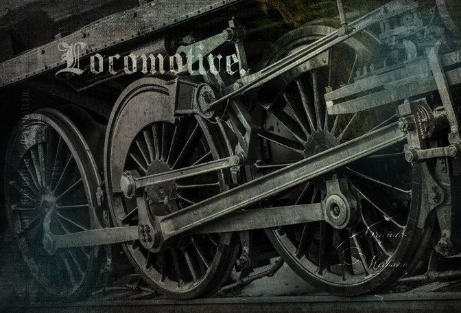 Roycycled Decoupage Paper | Locomotive 20" x 29" Sheet