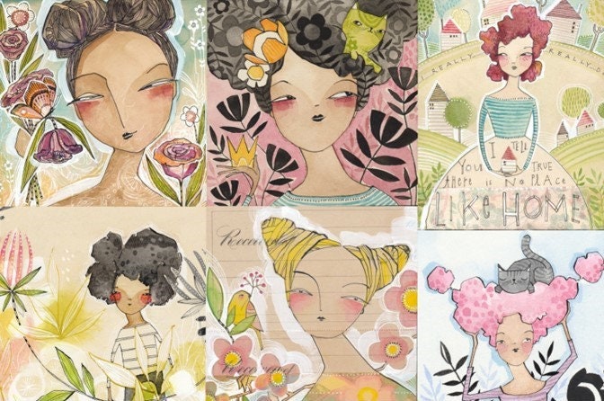 Roycycled Decoupage Paper | Cori's Girls 20" x 29" Sheet