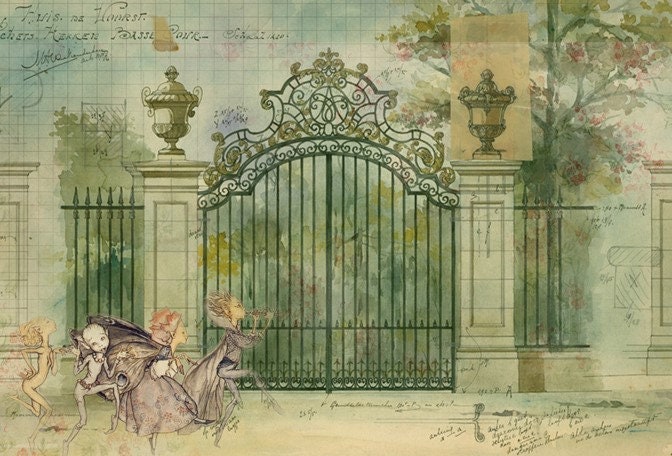 Roycycled Decoupage Paper | Fairy Gate 20" x 29" Sheet