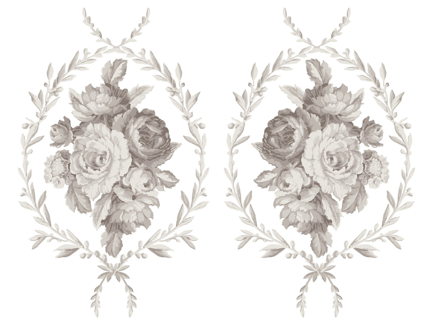 Trompe L'oeil laurel IOD Paint Inlay by Iron Orchid Design (4) 12 X 16 Sheets - Limited Release