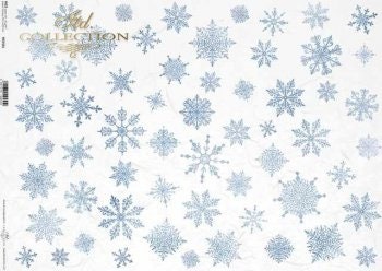 Snowflakes ITD Decoupage Rice Paper | Size A3 | 16.5inch x 11.7inch | R0356L