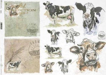 Cows ITD Decoupage Rice Paperr | Size A3 | 16.5inch x 11.7inch | R0407L