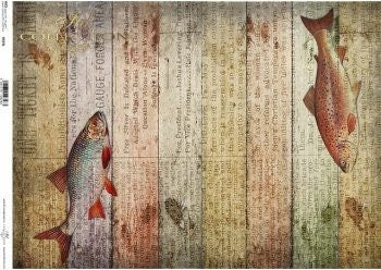 Fish Board ITD Decoupage Rice Paper | Size A3 | 16.5inch x 11.7inch | R0029L