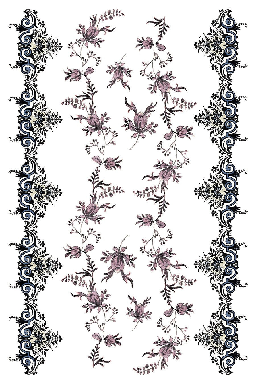 Fairytale Florals IOD Transfer Pad with (8) 8 x 12 Sheets by Iron Orchid Designs Rub-On Furniture Transfer Decal