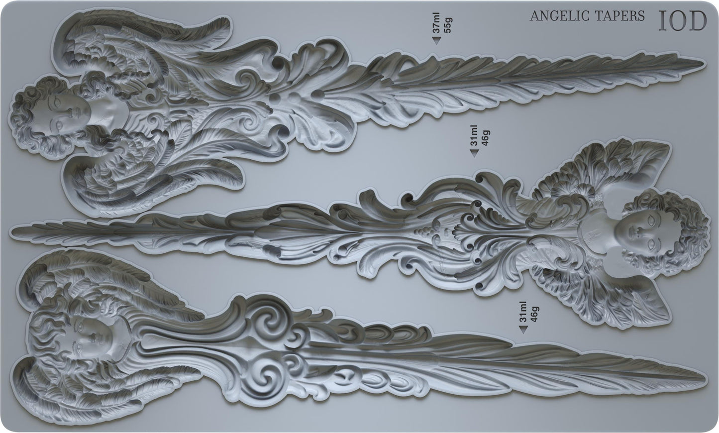 Angelic Tapers IOD décor mould 6 x 10 - by Iron Orchid Designs - Limited Holiday Release