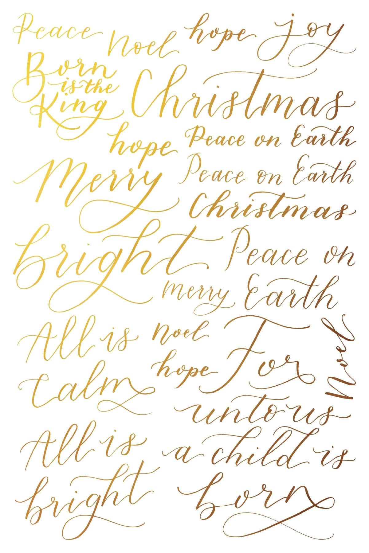 Tinsel IOD Gold Foil Transfer Pad with (8) 8 x 12 Sheets by Iron Orchid Designs Rub-On Furniture Transfer Decal - Limited Holiday Release