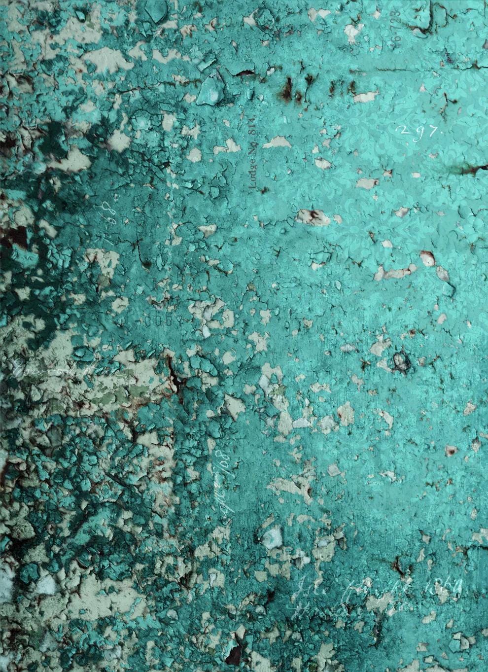 Roycycled Decoupage Paper | Teal Texture 20" x 29" Sheet