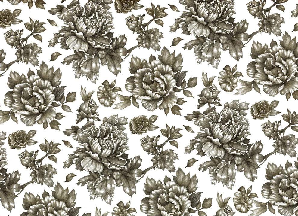 Roycycled Decoupage Paper | Paintable Floral 20" x 29" Sheet