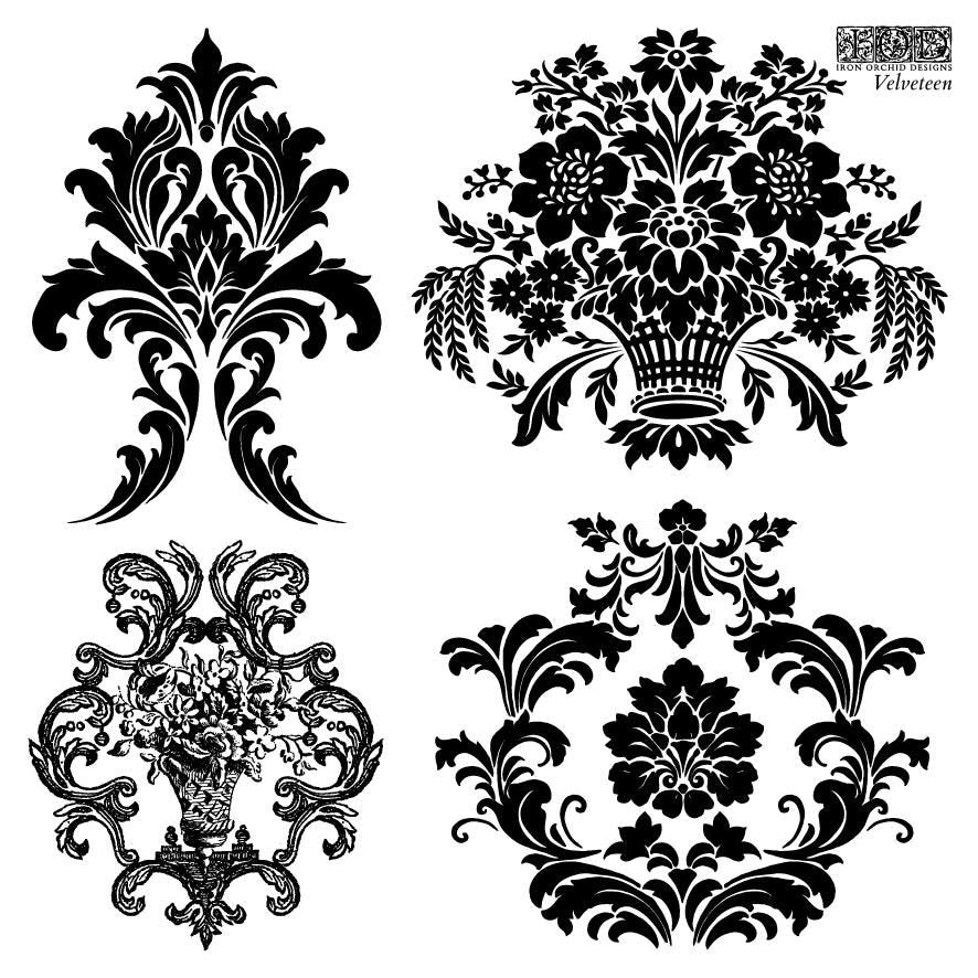 Velveteen 6 x 6 IOD stamp 4 sheets - by Iron Orchid Designs