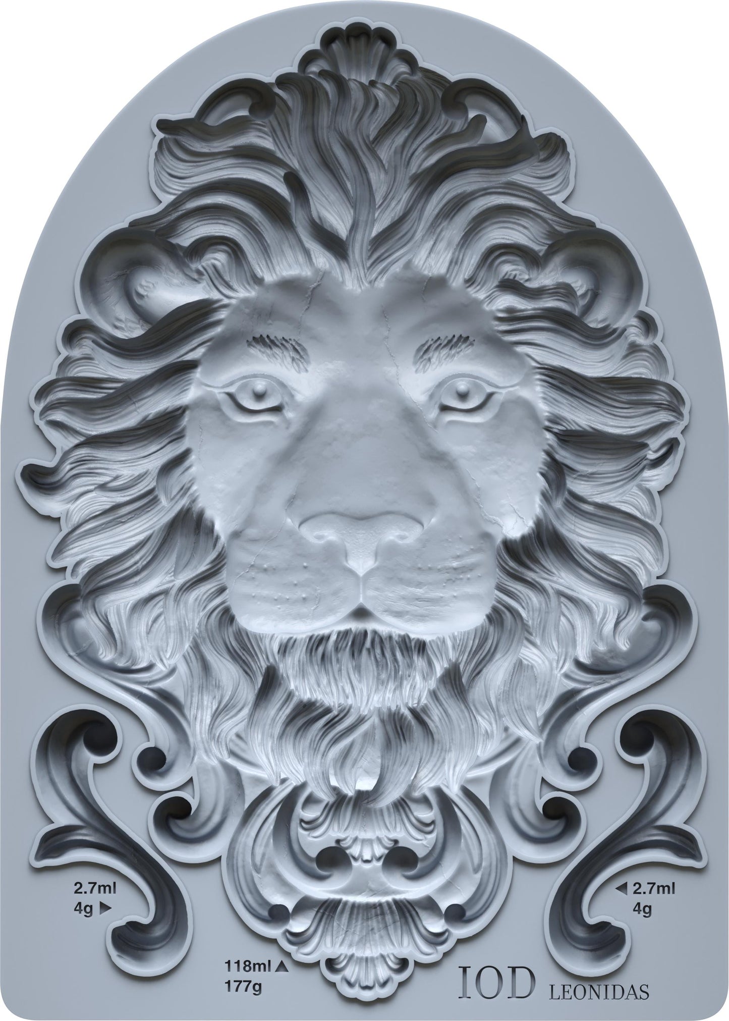 Leonidas Mould IOD décor mould 5 x 7 - by Iron Orchid Designs