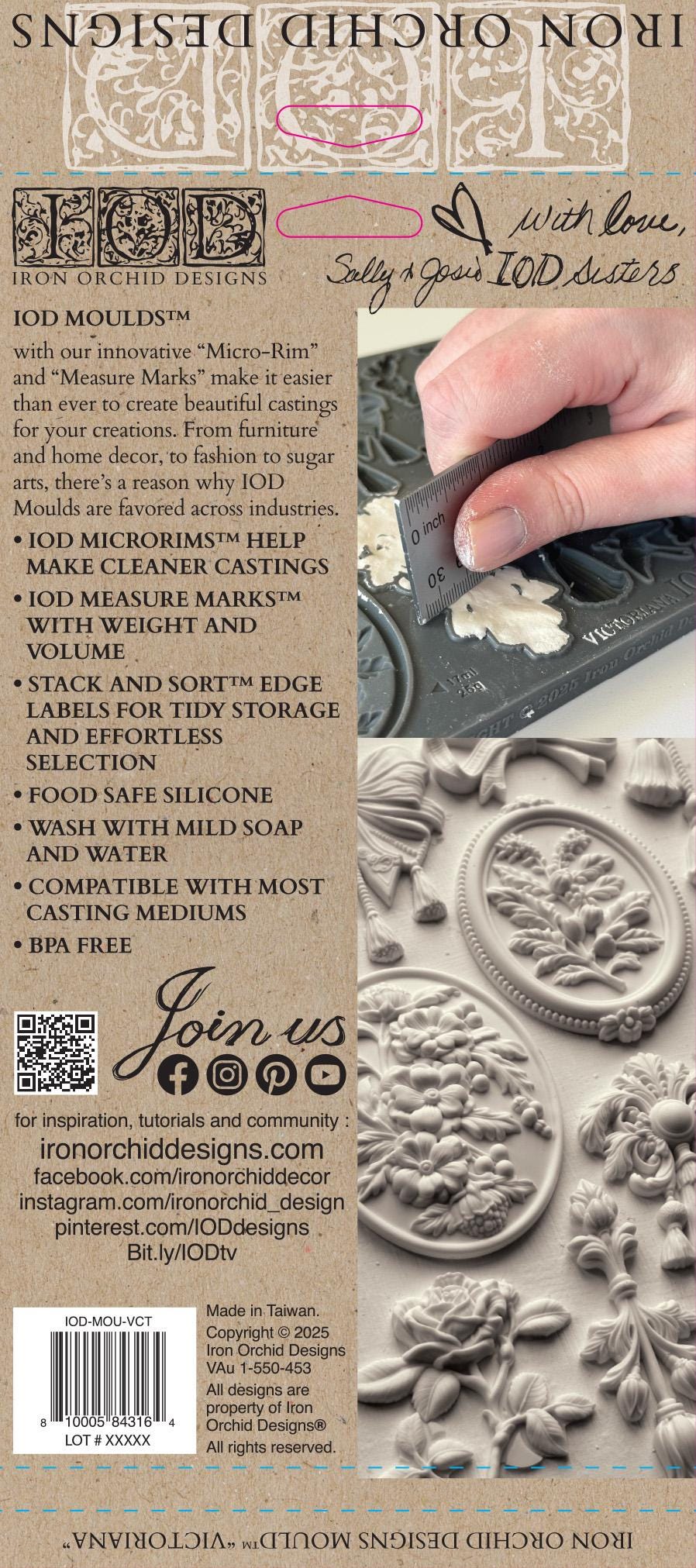 Victoriana IOD décor mould 6 x 10 - by Iron Orchid Designs - 2025 Limited Holiday Release