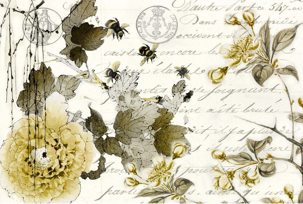 Roycycled Decoupage Paper | Sepia Blossom 20" x 30"
