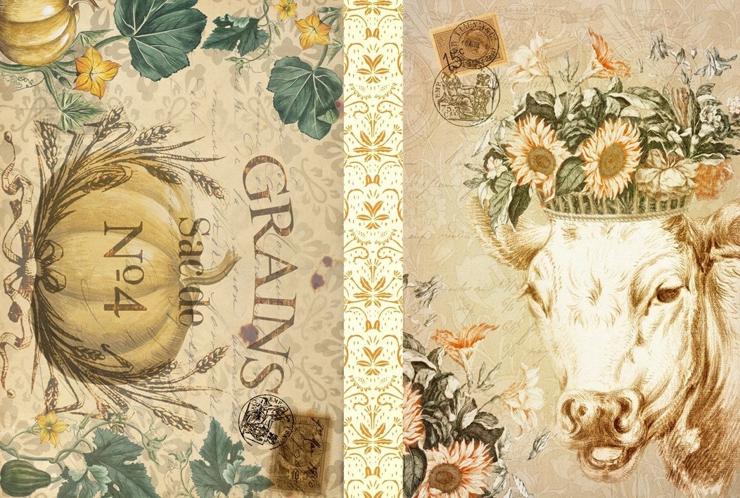 Roycycled Decoupage Paper | Fall Project Blocks B 20" x 30"