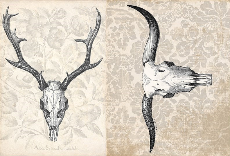 Roycycled Decoupage Paper | Antler Project Block 20" x 30"