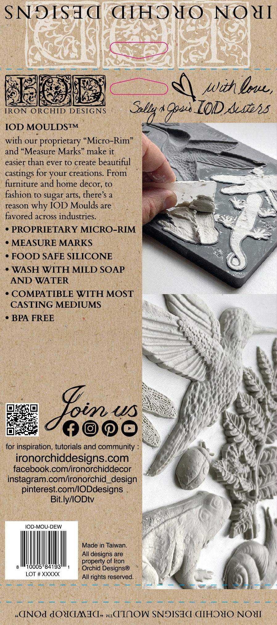 Dewdrop Pond IOD décor mould 6 x 10 - by Iron Orchid Designs