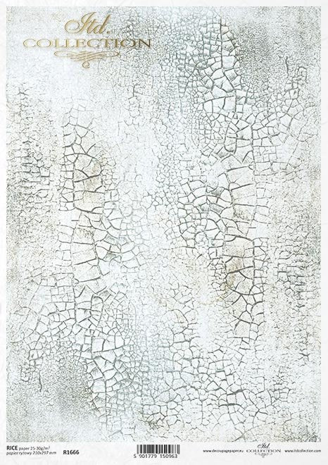 Crackle ITD Collection decoupage paper | Size A4 - 210x297 mm | 8.27x11.7 in | paper weight 30-35 gsm R1666