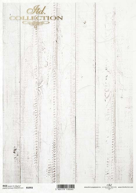 Boards Vertical White ITD Collection decoupage paper | Size Paper A4 - 210x297 mm | 8.27x11.7 in | paper weight 30-35 gsm R1993