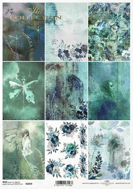 Elven Valley Collage ITD Collection decoupage paper | Size A4 - 210x297 mm | 8.27x11.7 in | paper weight 30-35 gsm