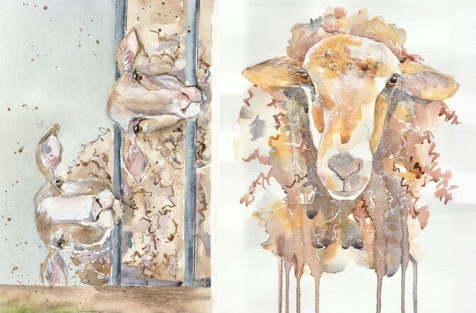 Roycycled Decoupage Paper | Sheep 20" x 30"